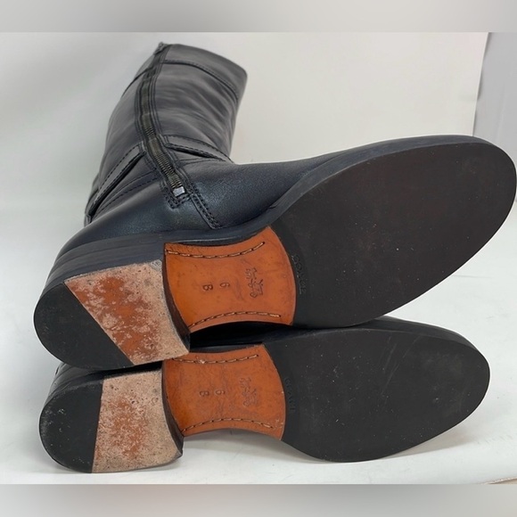 Coach Black Leather Ankle Boots - Picture 12 of 16